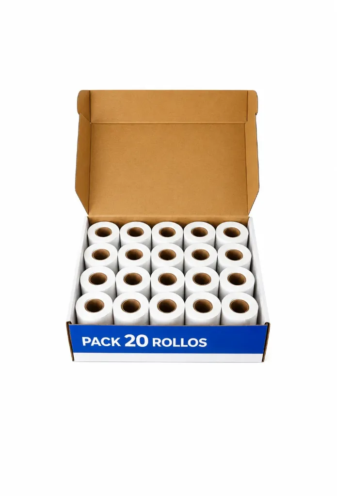 Caja de Rollos Etiqueta Térmica Autoadhesivas 50x40MM