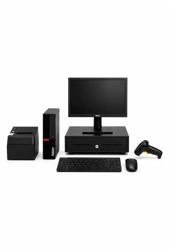Kit Pc Lenovo CPU Core I5 RAM 8GB Disco SSD 240GB Reacondicionado+ Teclado Y Mouse+ Scanner Laser USB+ Impresora Térmica 80mm+ Gaveta De Dinero