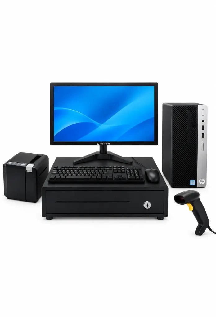 Kit Pc HP CPU Core I5 G8 RAM 8GB Disco SSD 128GB Reacondicionado+ Teclado Y Mouse+ Scanner Laser Usb+ Impresora Térmica 80mm+ Gaveta De Dinero
