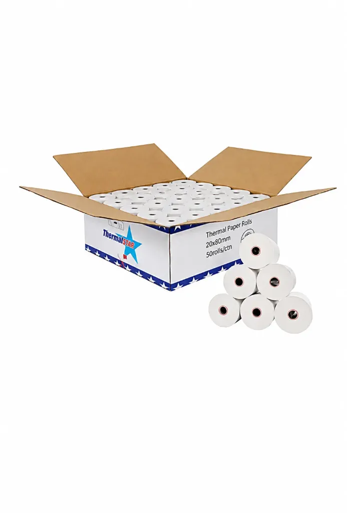 Caja Rollos Papel Térmico 80MM