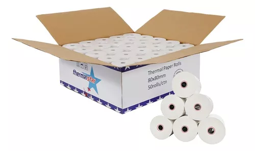 Caja Rollos Papel Térmico 80MM